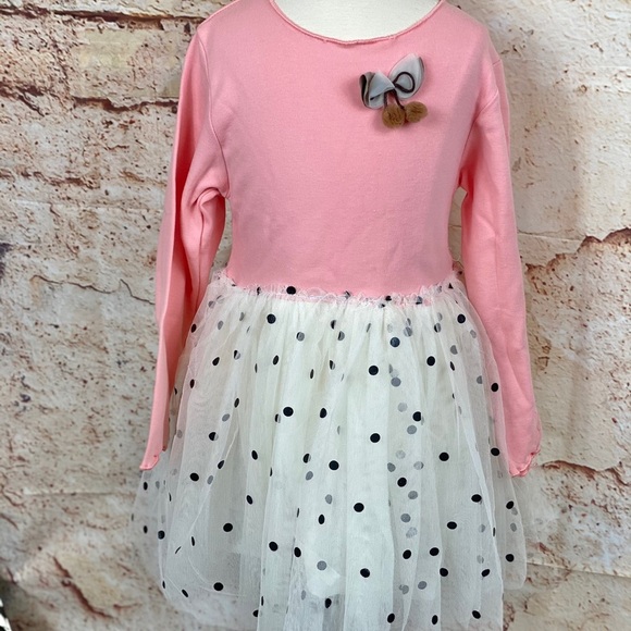 FIRM•BOUTIQUE NWT Pink Polka Dot Tulle Ballerina Dress LAST 1! - Picture 6 of 10